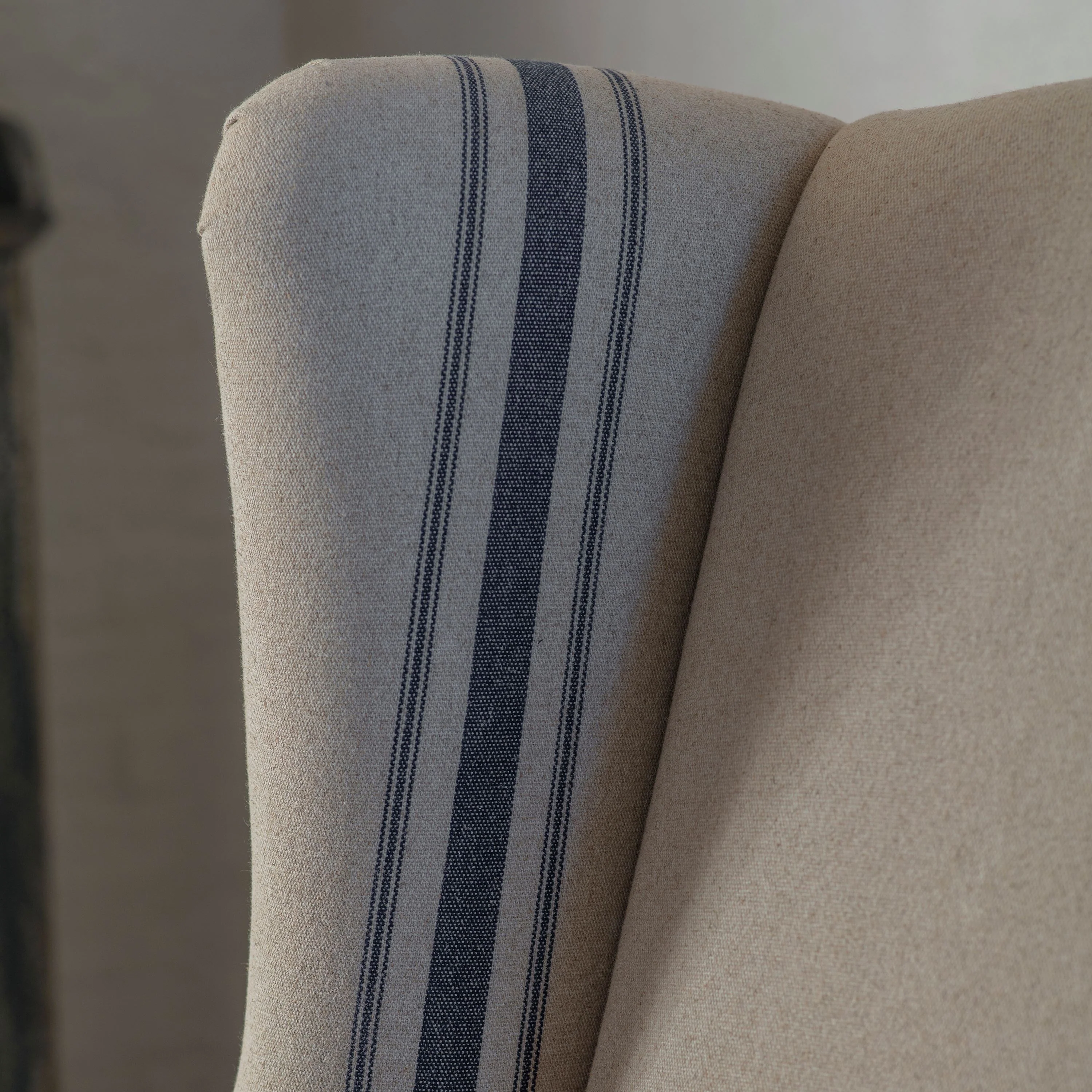 Monroe Blue Stripe Loveseat - Image 5