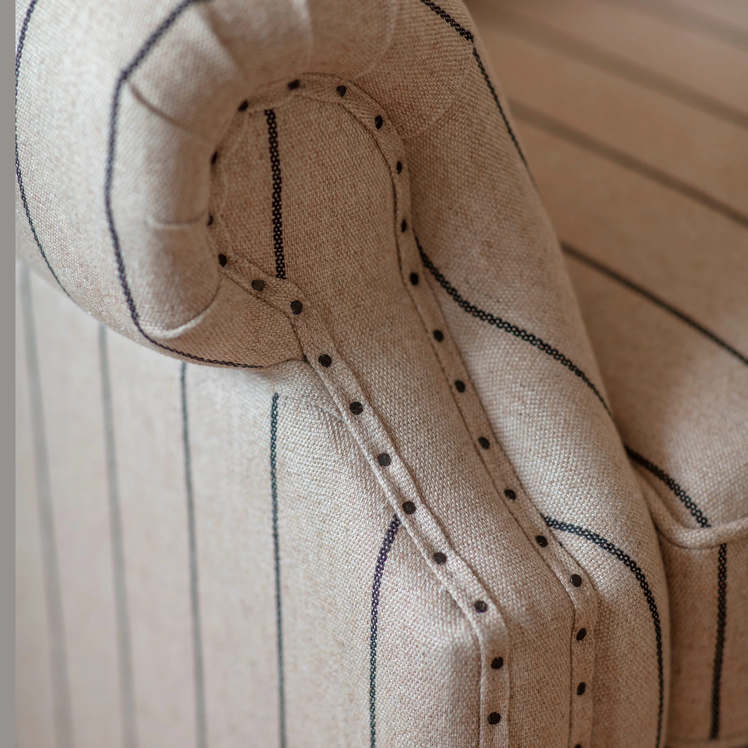 St Francis Striped Loveseat - Image 5